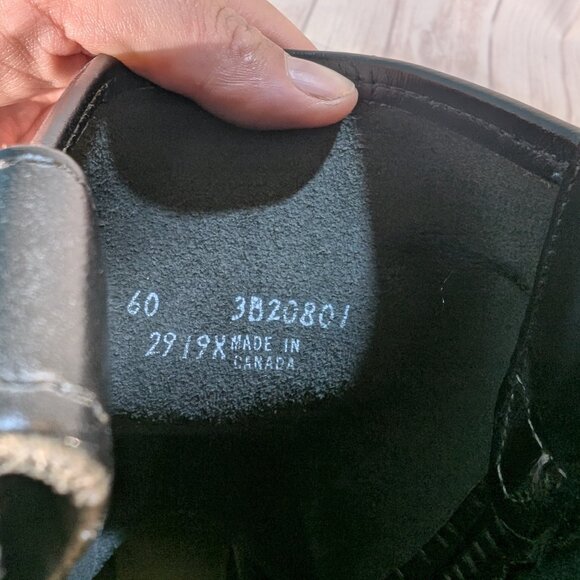 Vintage Black Leather Pull-On Cowboy Boots Made in Canada - Picture 11 of 12